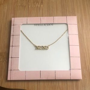 BNIP Stella & Dot XOXO pave necklace gold